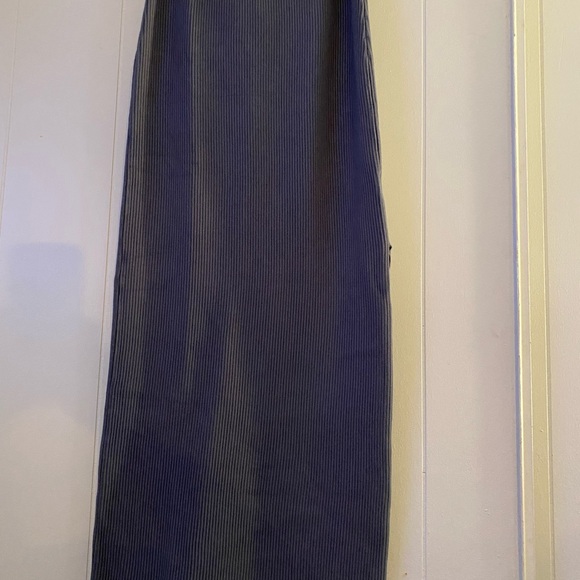 24Seven Dresses & Skirts - Elegant Grayish  Blue Heavyweight WovenWomen's Skirt